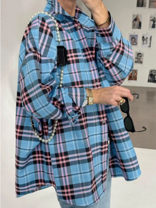 Charlotte Oversized Checked Button-Up Shirt