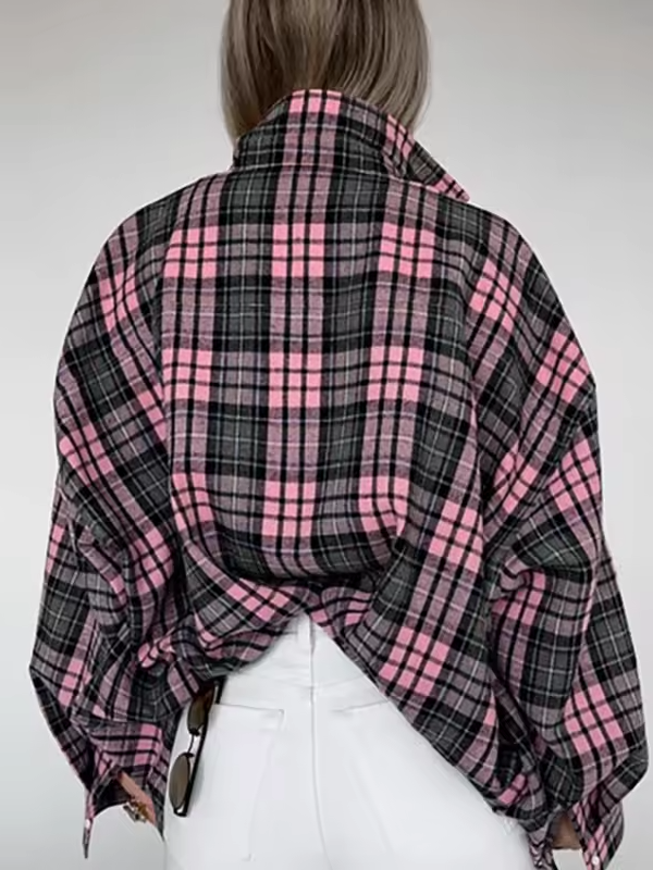 Charlotte Oversized Checked Button-Up Shirt