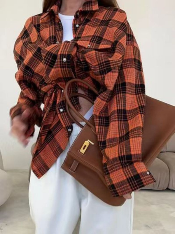 Charlotte Oversized Checked Button-Up Shirt