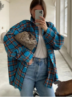 Charlotte Oversized Checked Button-Up Shirt
