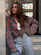 Charlotte Oversized Checked Button-Up Shirt
