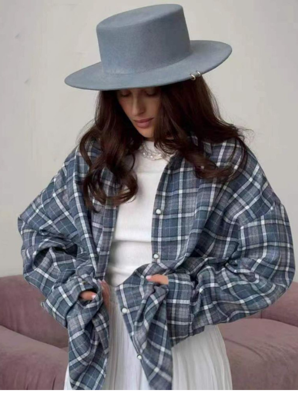 Charlotte Oversized Checked Button-Up Shirt