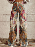 Elvira - Geometric Wide-Leg Trousers