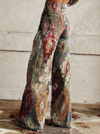 Elvira - Geometric Wide-Leg Trousers