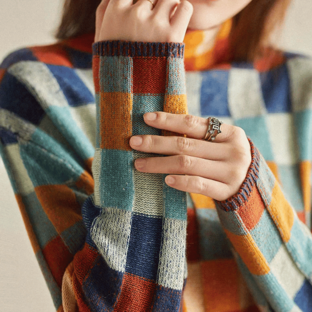 Bethany - Patchwork Turtleneck Jumper