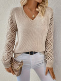 Jemma - Modern V-Neck Jumper with Cut-Outs