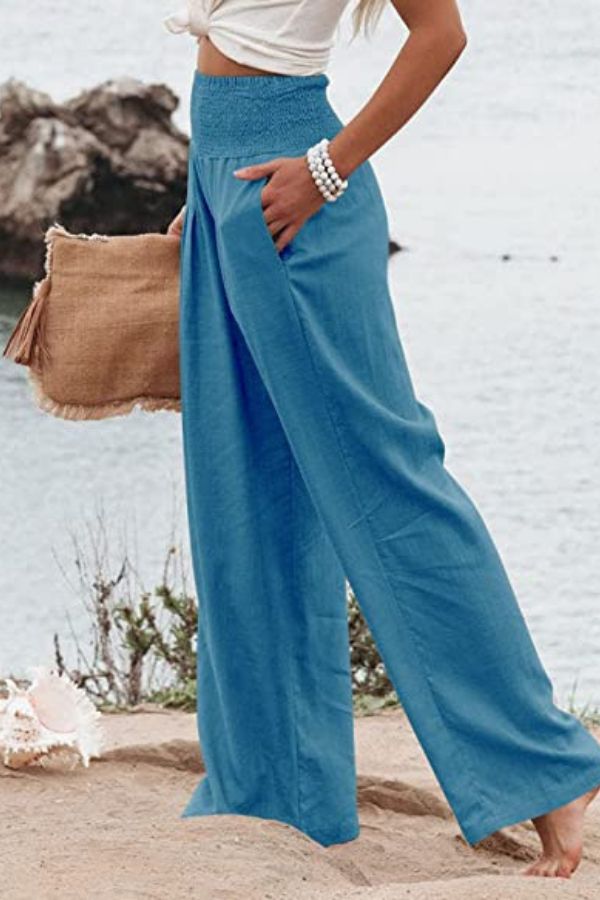Alyssa - High-Waisted Palazzo Trousers