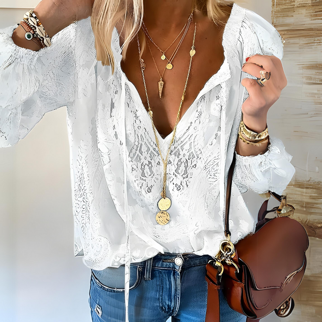 Isabel - Crocheted Boho Blouse