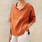Kate - Casual Linen V-Neck Shirt