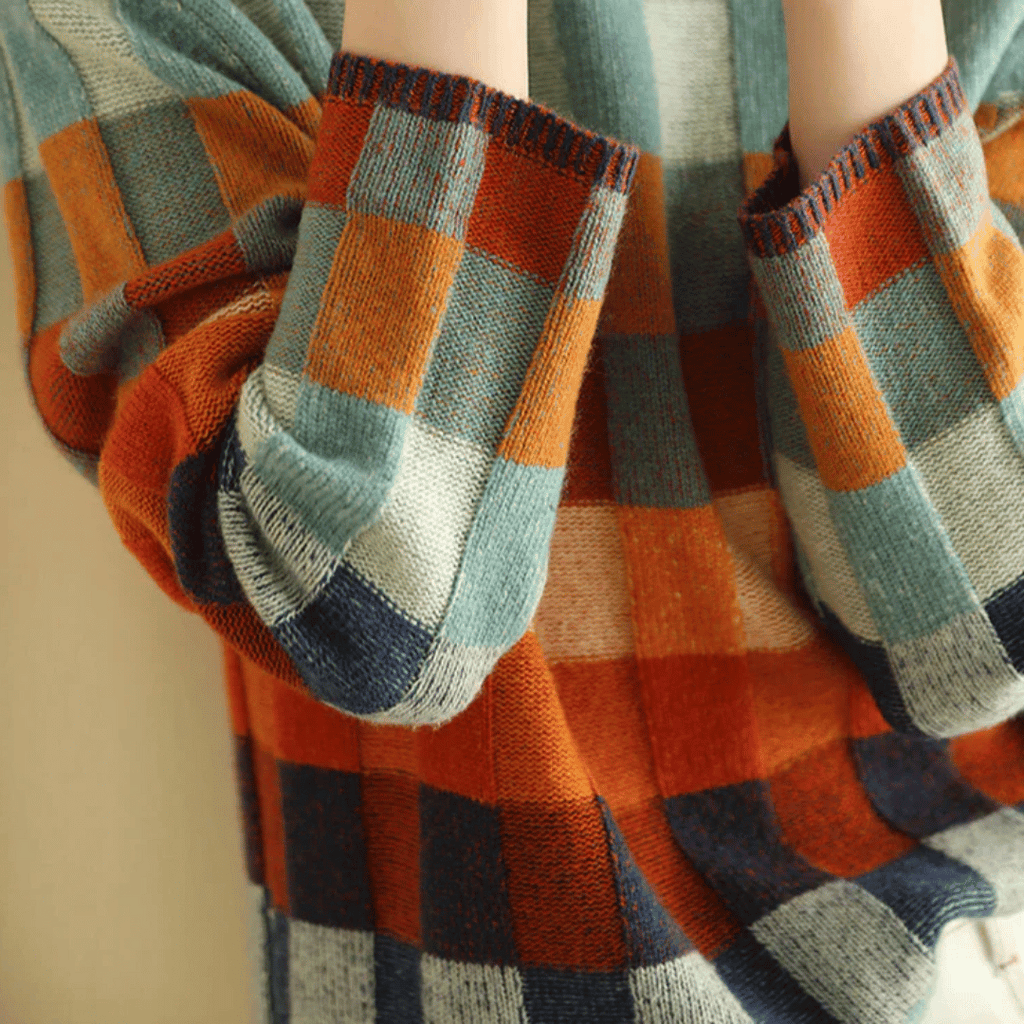 Bethany - Patchwork Turtleneck Jumper