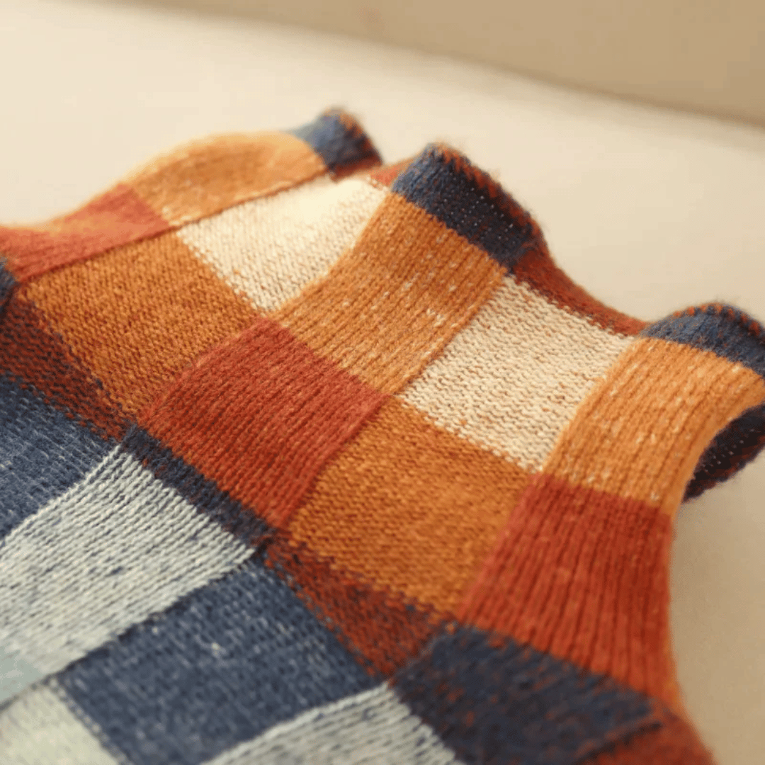 Bethany - Patchwork Turtleneck Jumper