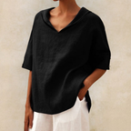 Kate - Casual Linen V-Neck Shirt