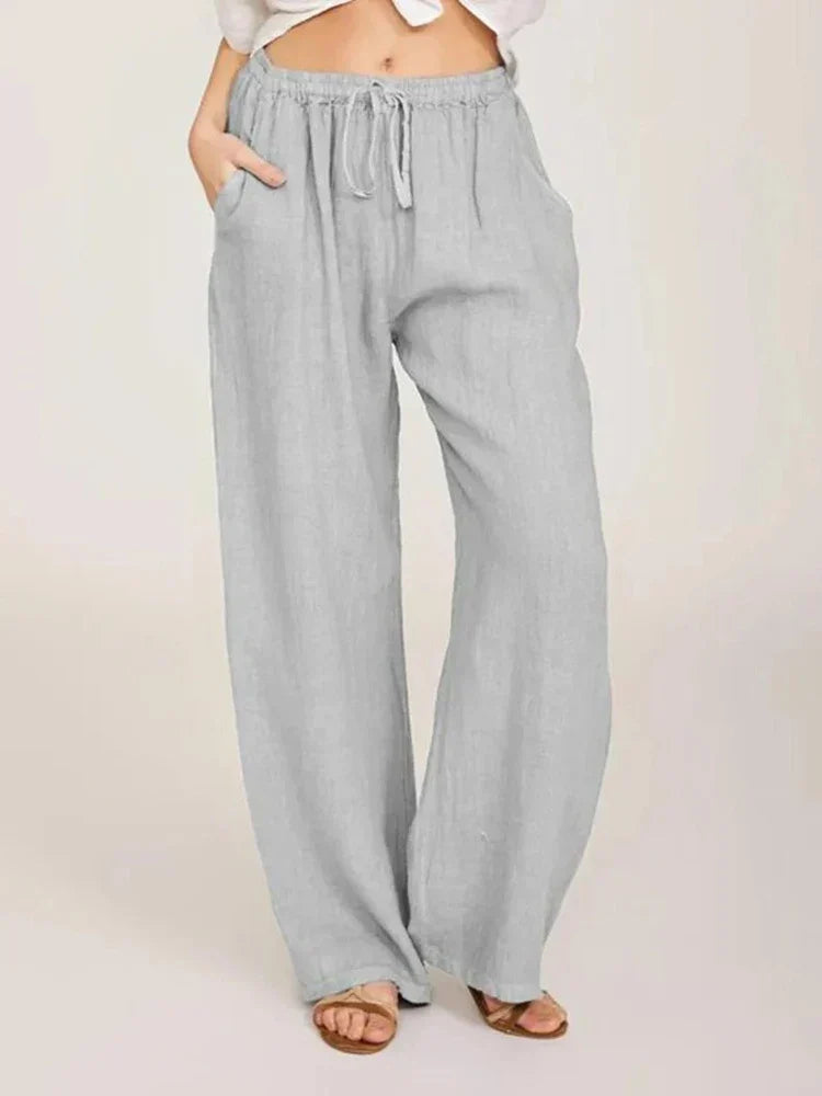 Hyacinth - Women's High-Waisted Breathable Trousers