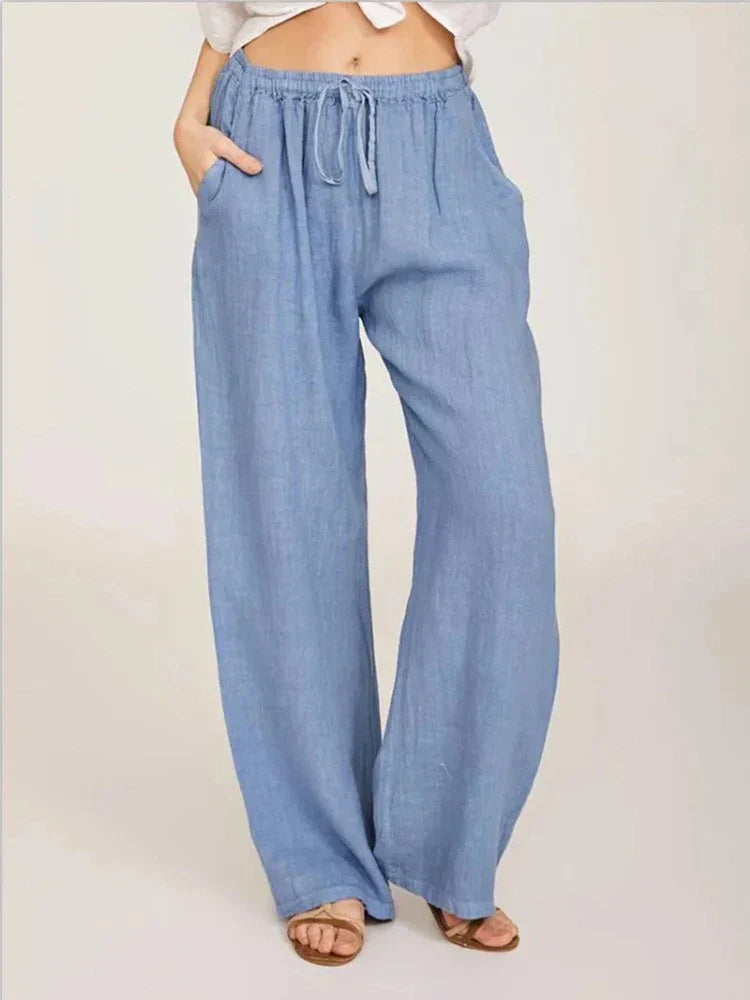Hyacinth - Women's High-Waisted Breathable Trousers