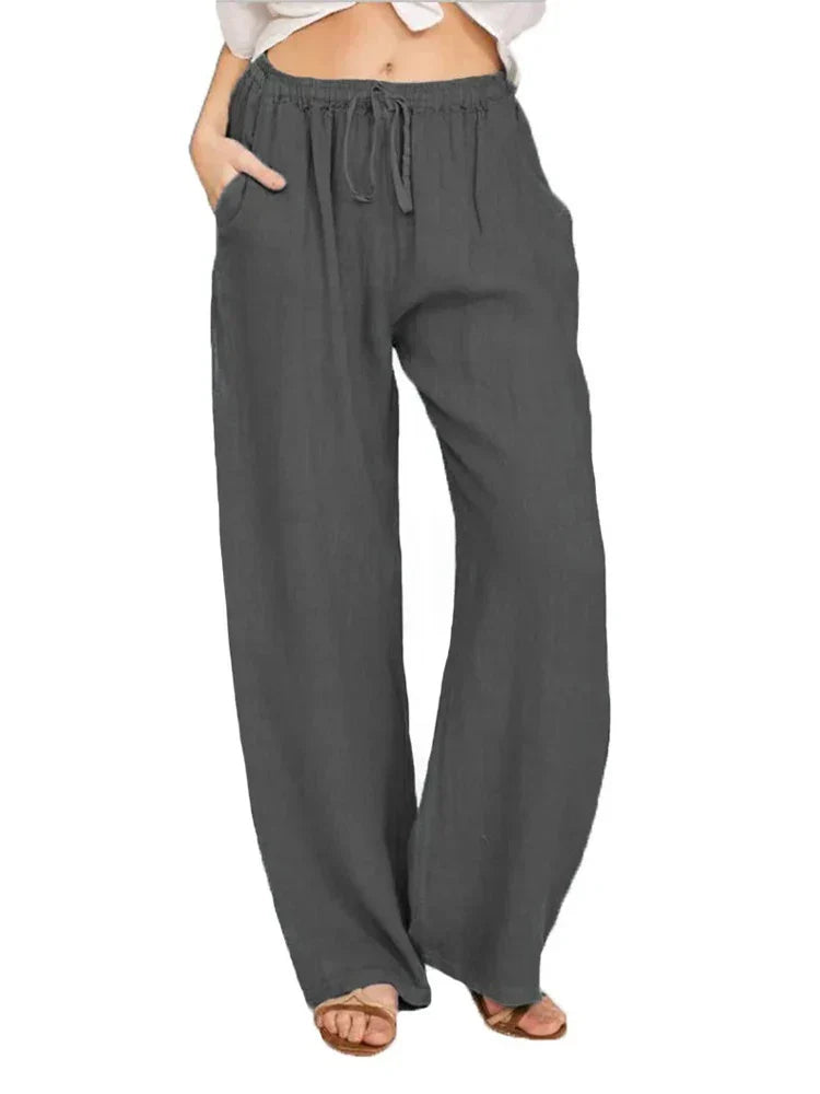 Hyacinth - Women's High-Waisted Breathable Trousers