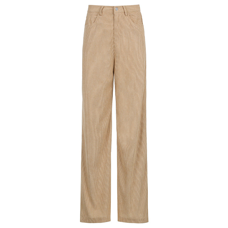 Lydia - Women's Ribbed Wide-Leg Trousers