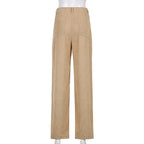 Lydia - Women's Ribbed Wide-Leg Trousers