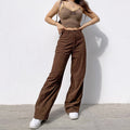 Lydia - Women's Ribbed Wide-Leg Trousers