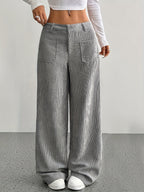 Women's Autumn Corduroy Wide-Leg Trousers
