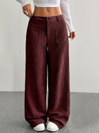 Women's Autumn Corduroy Wide-Leg Trousers