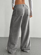 Women's Autumn Corduroy Wide-Leg Trousers