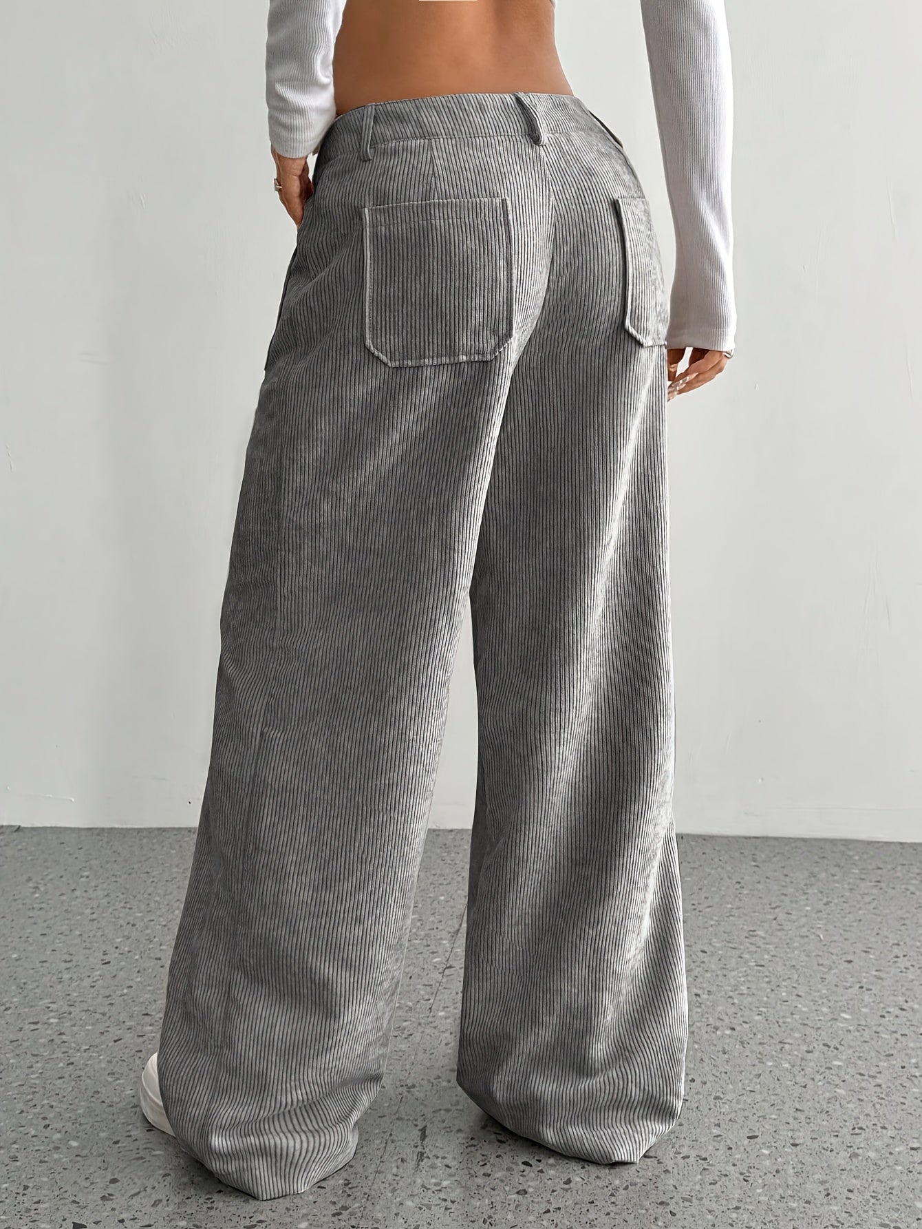 Women's Autumn Corduroy Wide-Leg Trousers