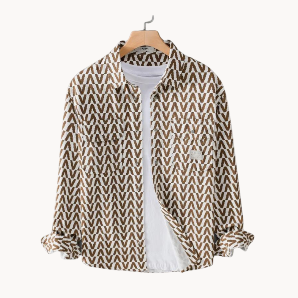 GeoPatch | Lightweight Men's Shirt with a Geometric Pattern