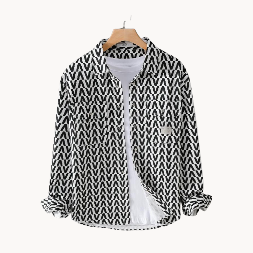 GeoPatch | Lightweight Men's Shirt with a Geometric Pattern