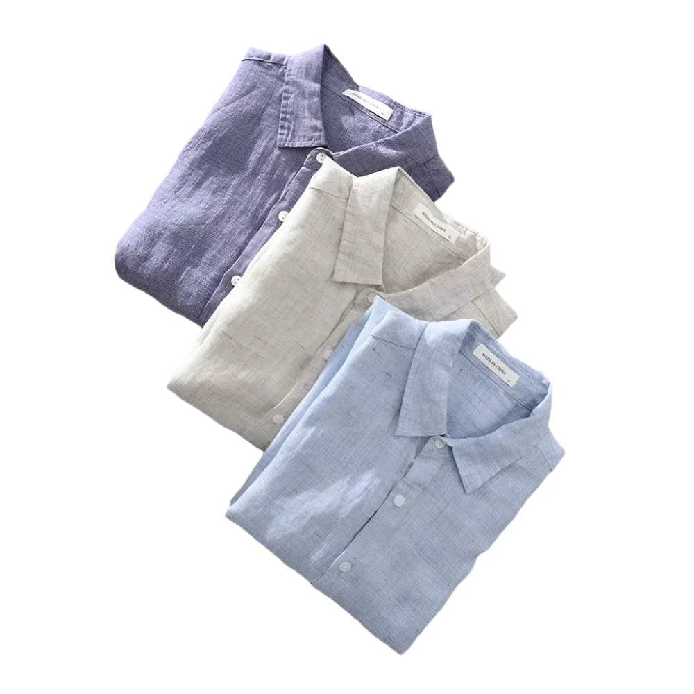 LinenVerve | Linen Button-Up Shirt for Relaxed Style