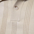 Lorenzo | Premium Woven-Stripe Polo Shirt