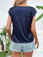 Eliza Sleeveless Glitter Top