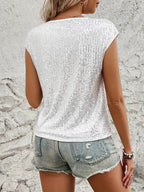 Eliza Sleeveless Glitter Top