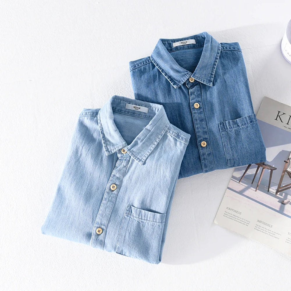 Ole | Denim Shirt with a Bold Detail
