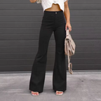 Lorenza Curve-Fit Bellbottom Trousers