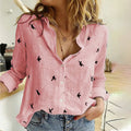 Scarlett - Relaxed Button-Up Blouse with Bird Print