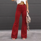 Lorenza Curve-Fit Bellbottom Trousers