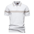 StripeEase | Breathable Striped Polo Shirt