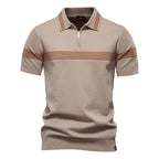 StripeEase | Breathable Striped Polo Shirt