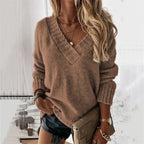 Billie - Soft Knitted V-Neck Jumper