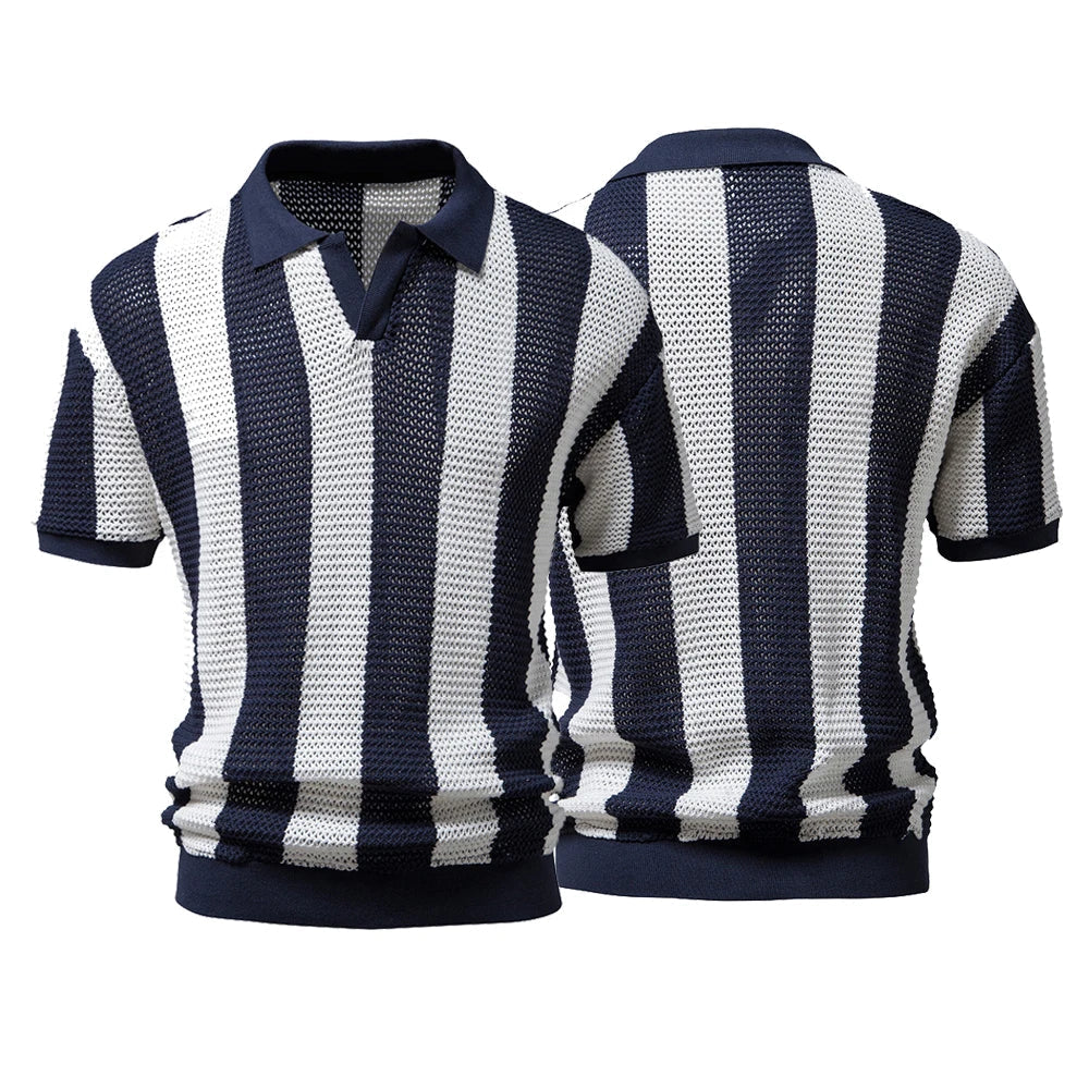 Thijmen™ | Classic Striped Polo Shirt