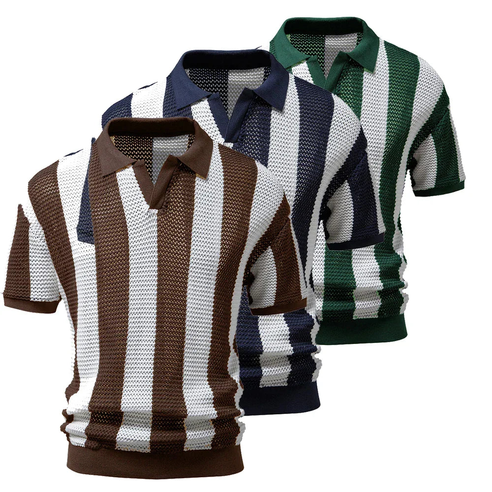 Thijmen™ | Classic Striped Polo Shirt
