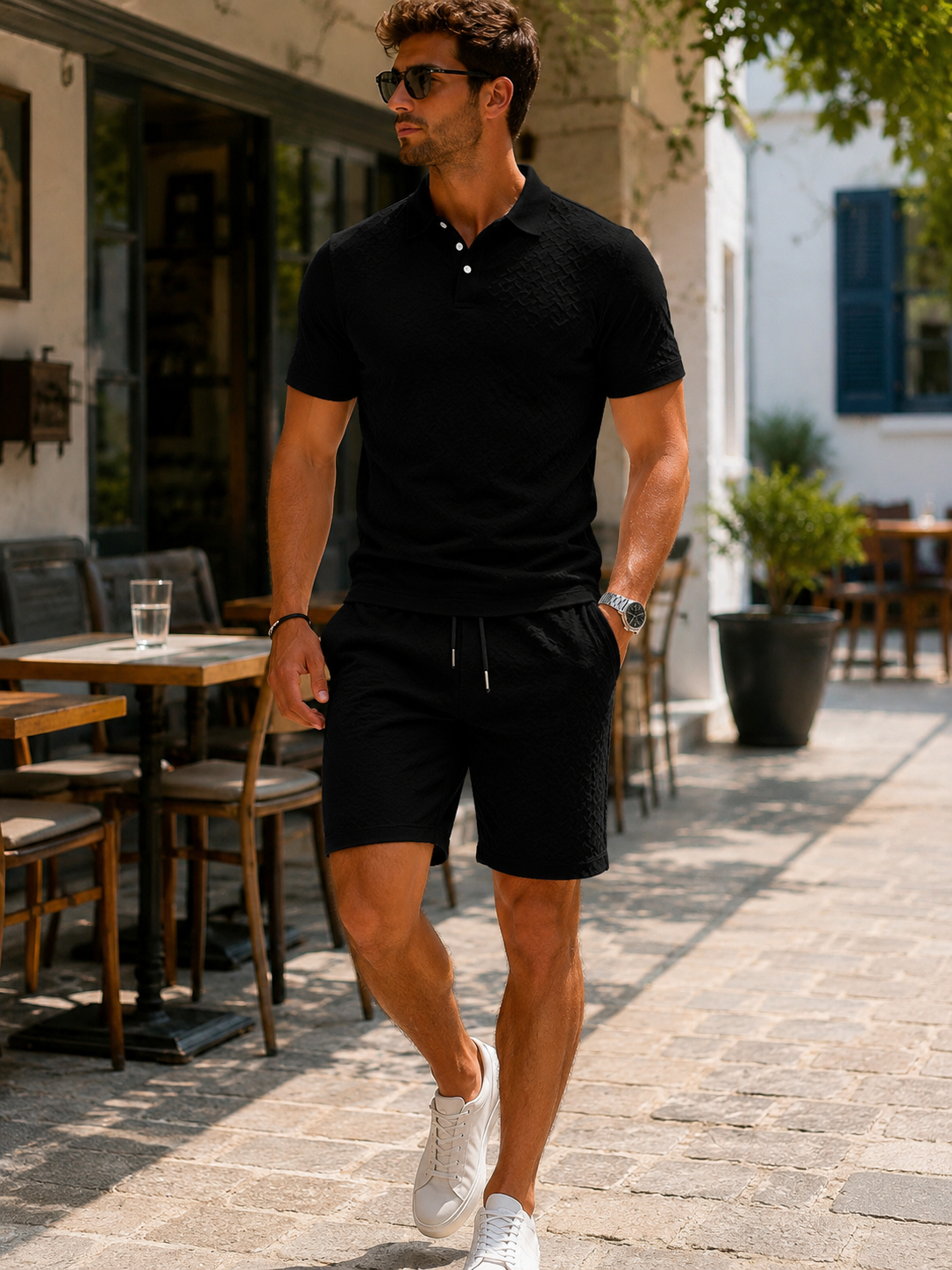 Alexios | Luxury Polo and Shorts Set