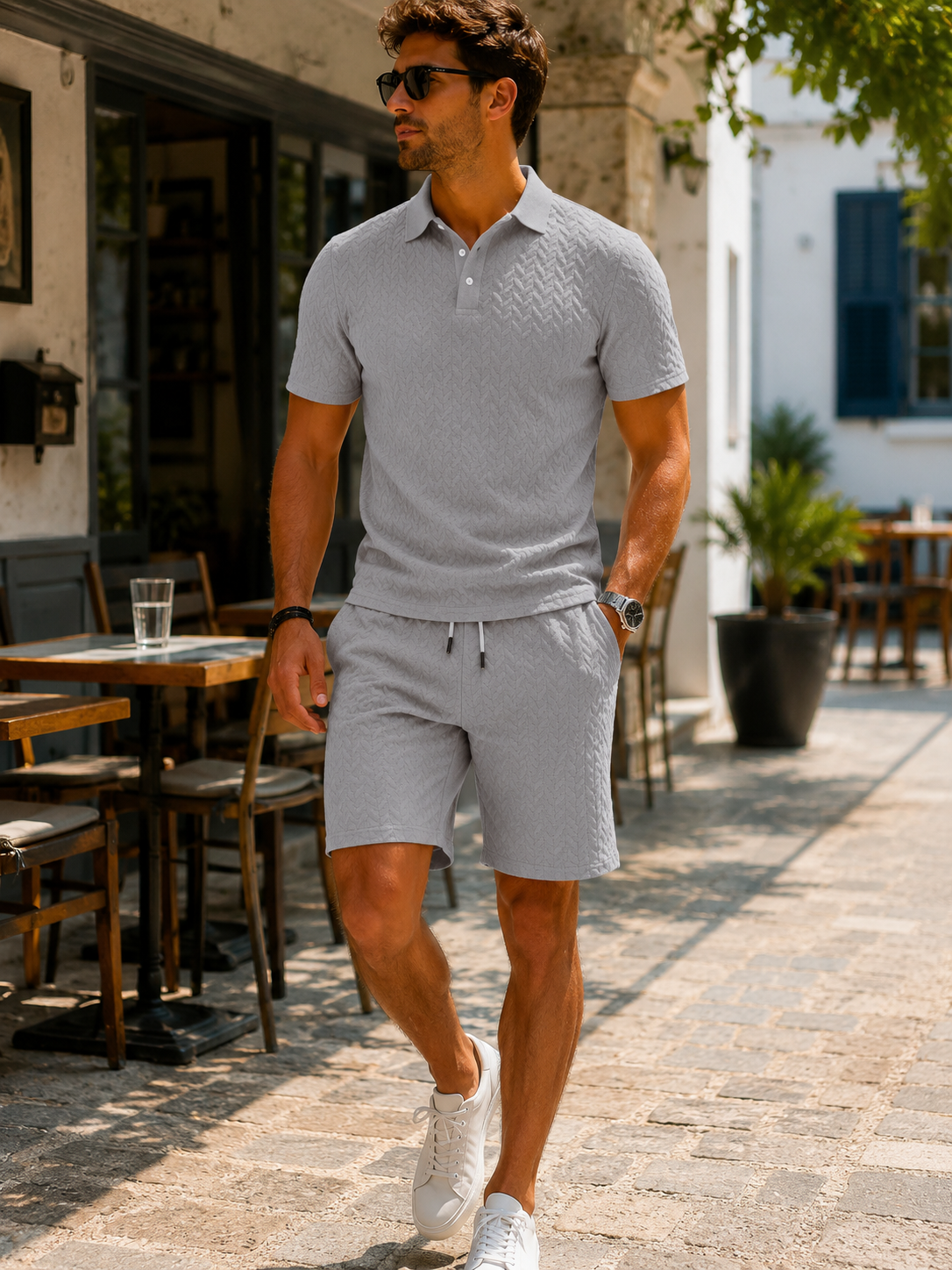 Alexios | Luxury Polo and Shorts Set