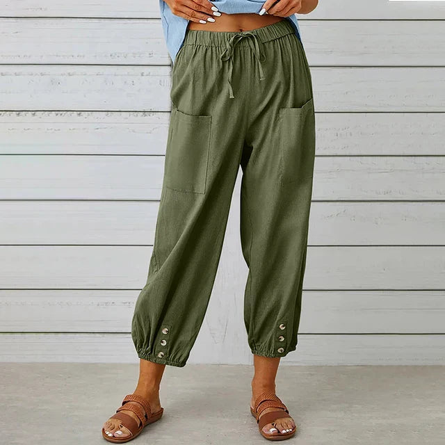 Willow - Women's Comfortable Casual Trousers (Plus Sizes Available)