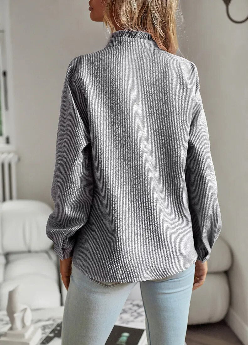 Delilah - Elegant Polo Blouse