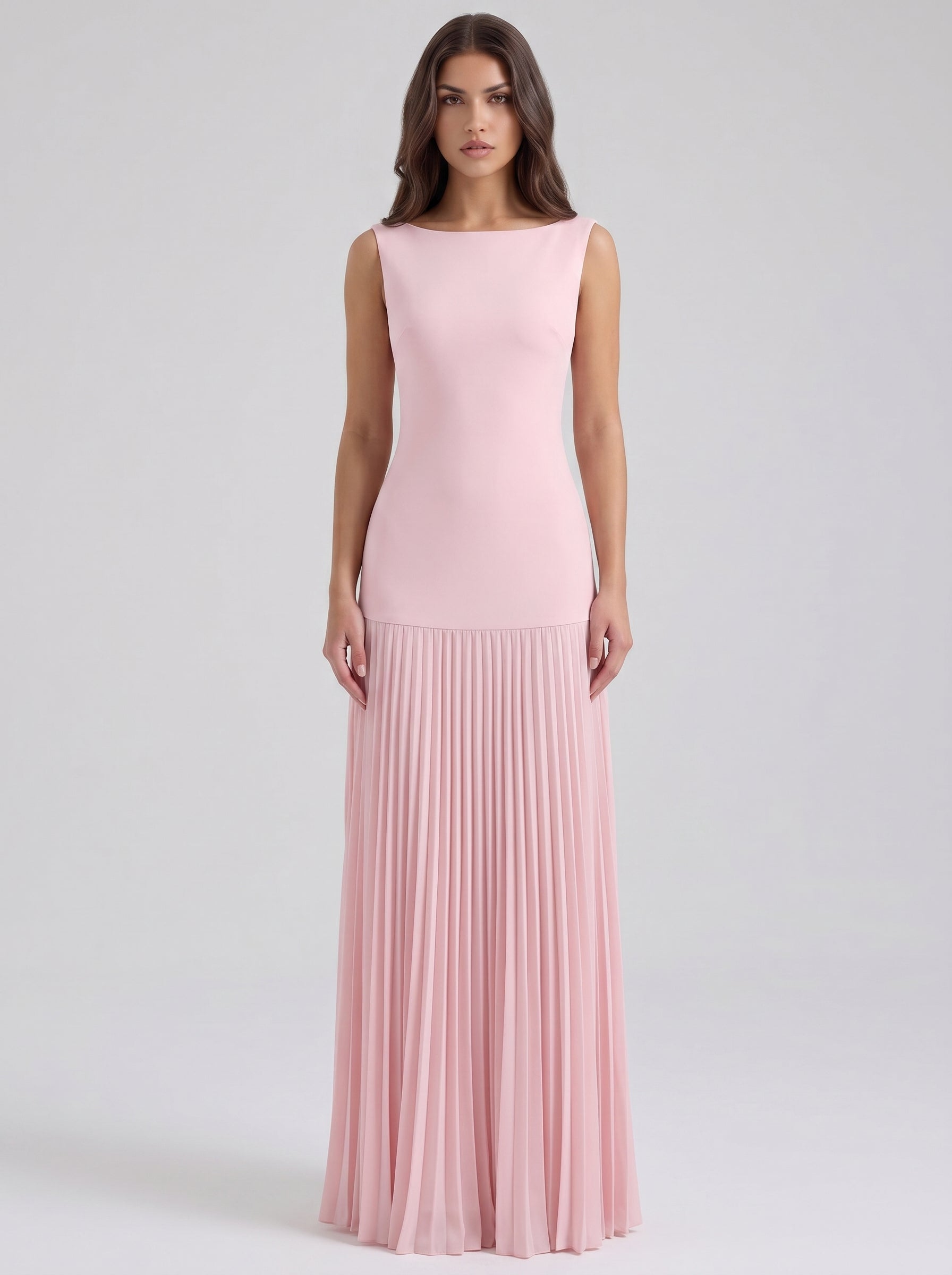 Serena pink on model