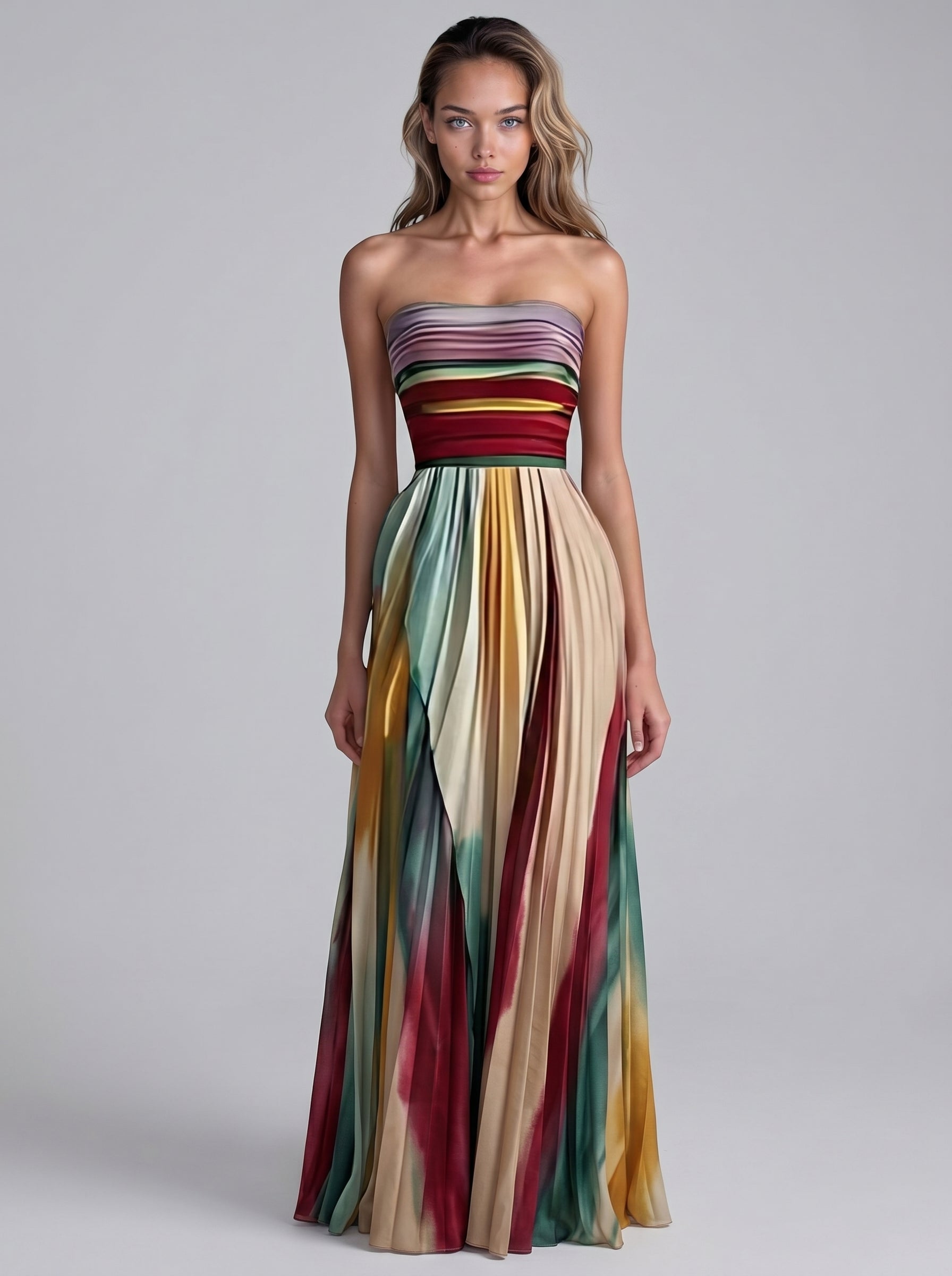Talma dress on model