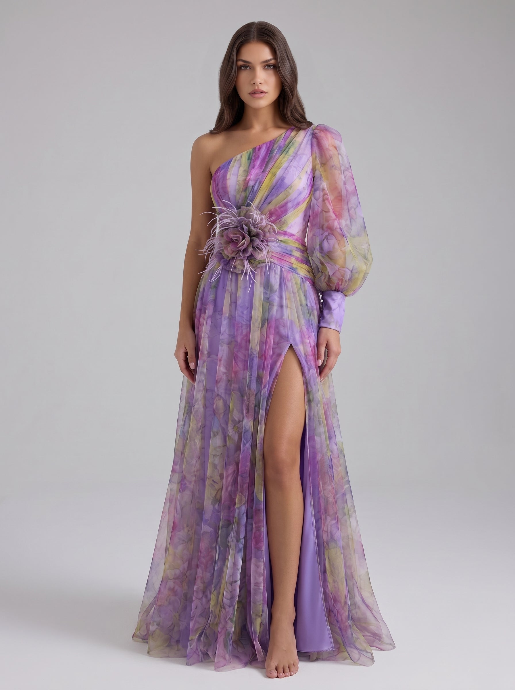 Francesca lilac on model
