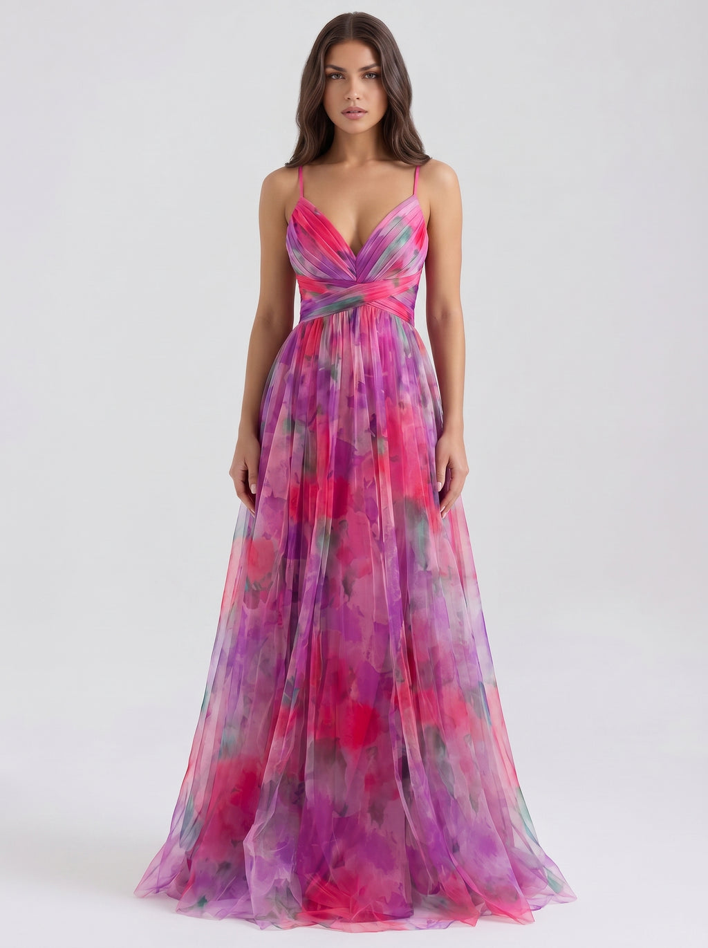 La Fiora pink floral on model