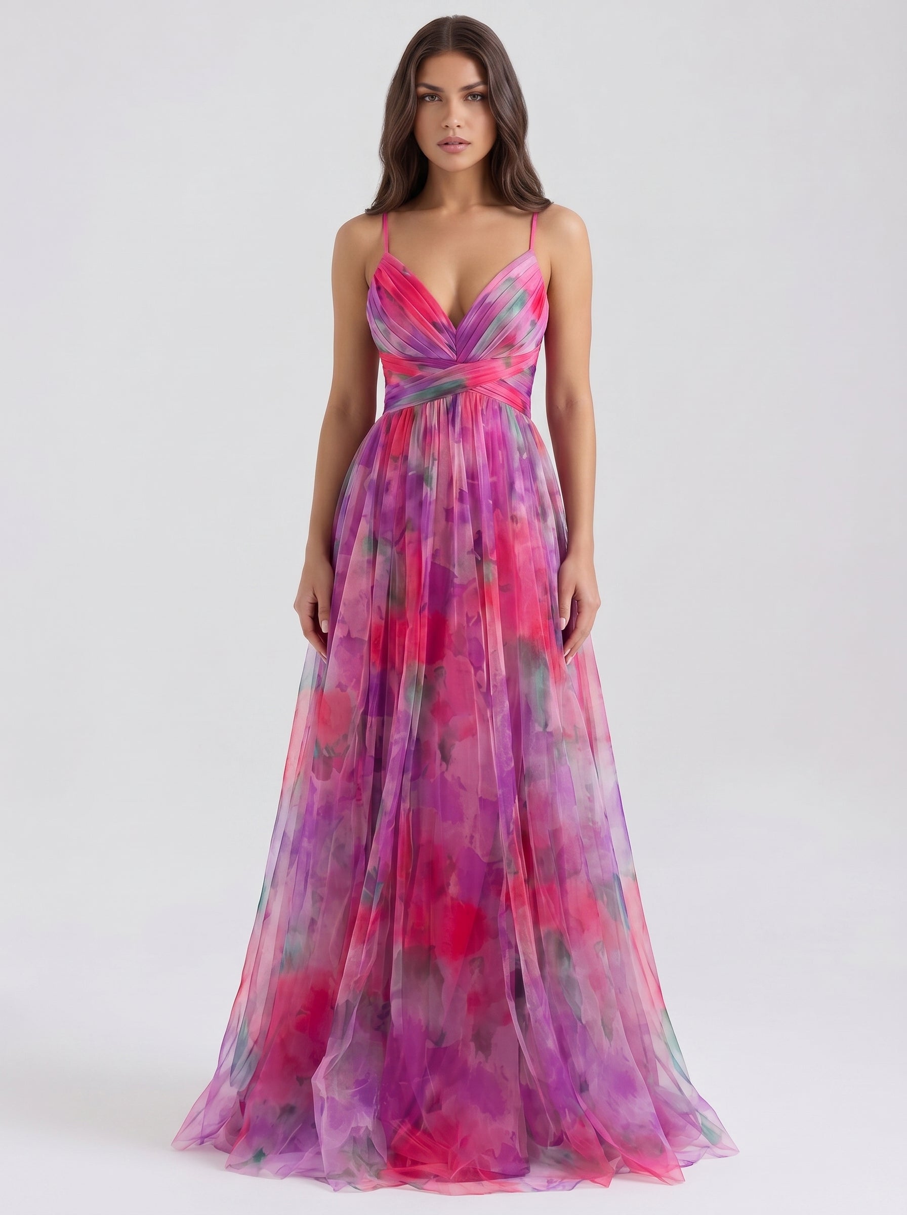 La Fiora pink floral on model